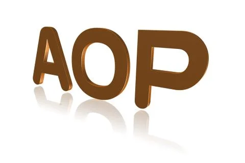 Programming Term - AOP - Aspect-Oriented Programming - 3D image Stock Illustration