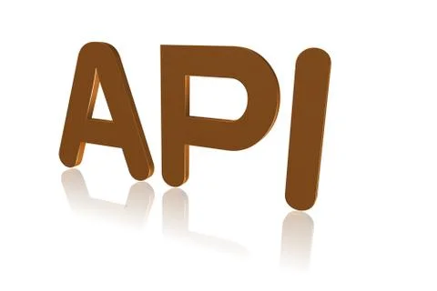 Programming Term - API - Application Programming Interface - 3D image Stock Illustration