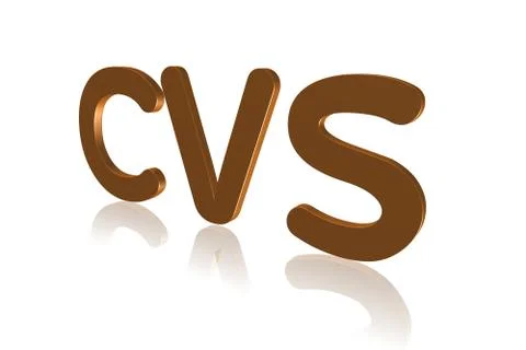 Programming Term - CVS -  Concurrent Versions System - 3D image Illustrazione stock
