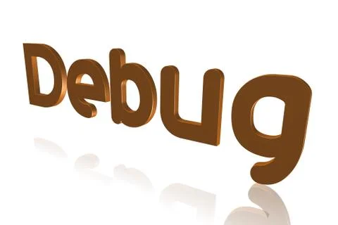 Programming Term - Debug - Removing Errors from  Program Code - 3D image Illustration
