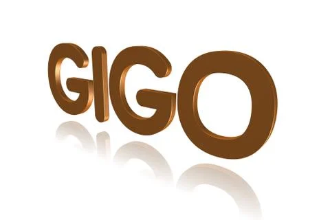 Programming Term - GIGO  - Garbage In, Garbage Out - 3D image Illustration