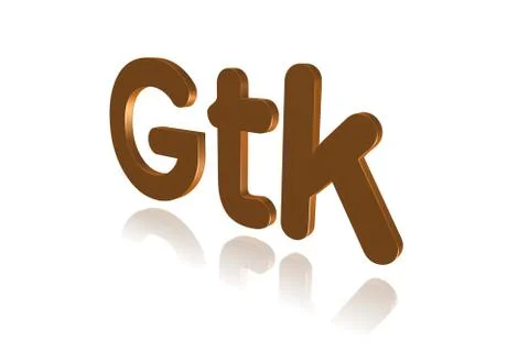 Programming Term - Gtk  - GIMP ToolKit - 3D image 스톡 일러스트