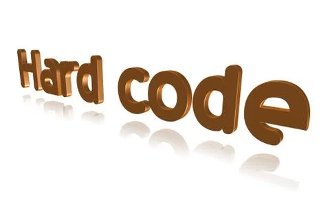 Programming Term - Hard Code  -  3D image Illustration