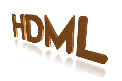 Programming Term - HDML  - Handheld Device Markup Language - 3D image Illustrazione stock
