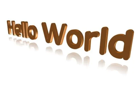 Programming Term - Hello World  -  3D image 스톡 일러스트