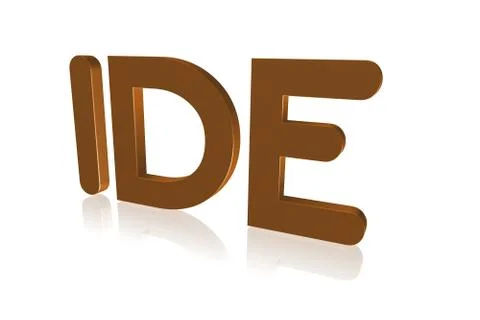 Programming Term - IDE  - Integrated Drive Electronics-  3D image Stock Illustration