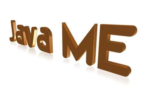 Programming Term - Java ME - Java for Mobile Devices -  3D image Stock Illustration