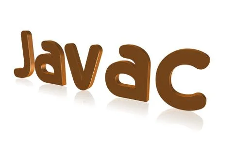 Programming Term - Javac - Java compiler -  3D image Stock Illustration