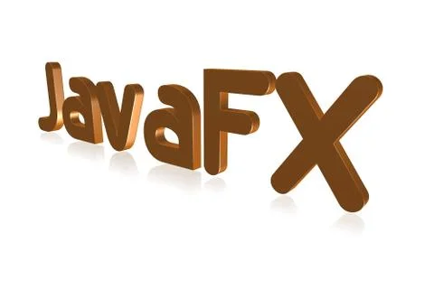 Programming Term - JavaFX - Java with RIA -  3D image Stock Illustration