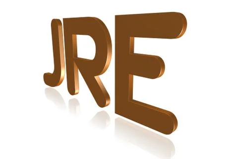 Programming Term - JRE  - Java Runtime Environment -  3D image Stock Illustration