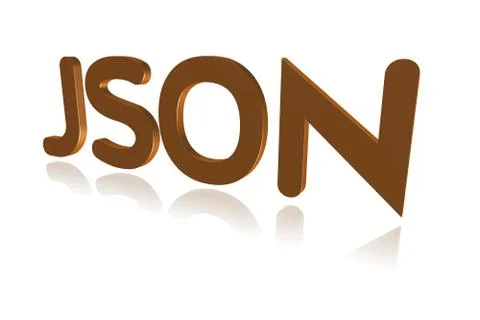 Programming Term - JSON  - JavaScript Object Notation -  3D image Stock-Illustration