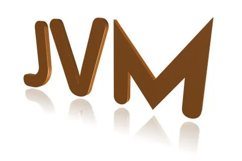 Programming Term - JVM  - Java Virtual Machine -  3D image Illustration