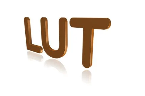 Programming Term - LUT - Lookup Table  -  3D image Illustrazione stock