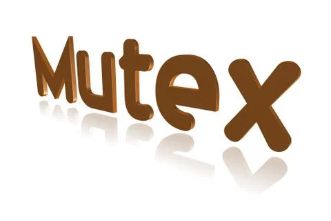 Programming Term - Mutex - Mutual Exclusion Object -  3D image Stock Illustration