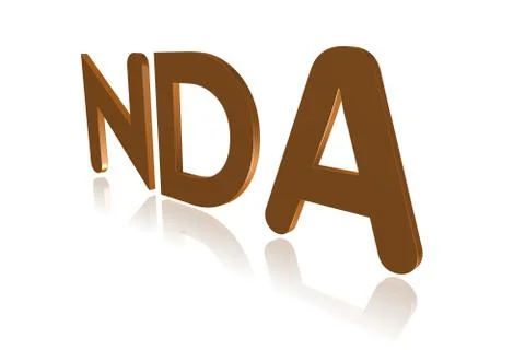 Programming Term - NDA - Non-Disclosure Agreement -  3D image Illustrazione stock