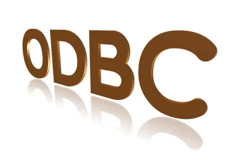 Programming Term - ODBC -  Open DataBase Connectivity -  3D image Stock Illustration