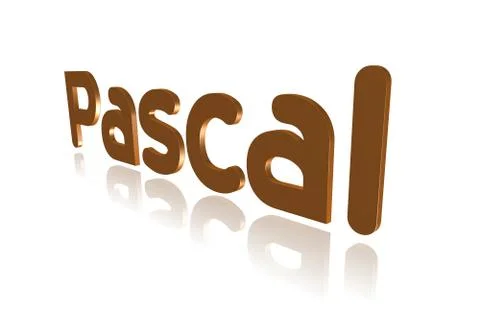 Programming Term - Pascal - High-level  Programming Language -  3D image Illustrazione stock