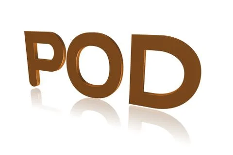 Programming Term - POD - Plain Old Documentation -  3D image Illustration