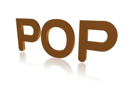 Programming Term - POP - Post Office Protocol -  3D image Stock Illustration