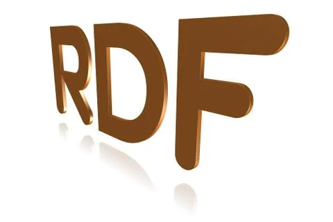 Programming Term - RDF - Resource Description Framework -  3D image Stock Illustration