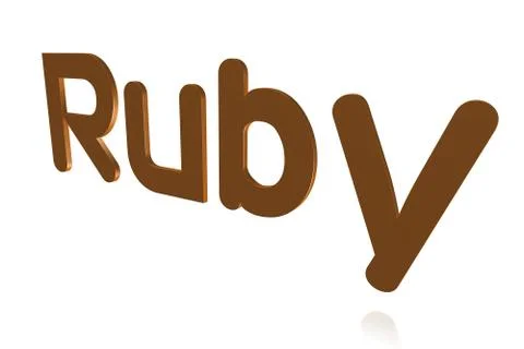 Programming Term - Ruby - Object-Oriented Programming Language -  3D image Stock Illustration