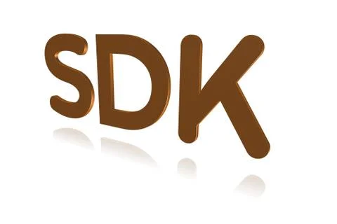 Programming Term - SDK - Software Development Kit -  3D image Illustrazione stock