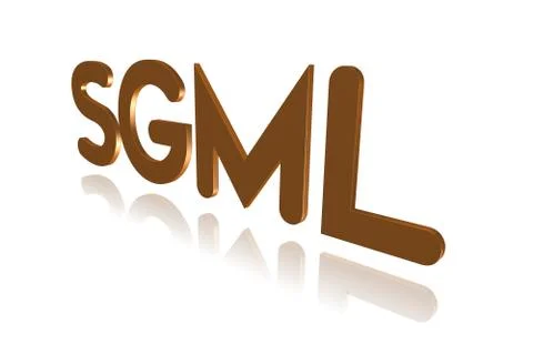 Programming Term - SGML - Standard Generalized Markup Language -  3D image Stock Illustration