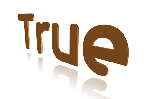 Programming Term - True - Boolean value - 3D image Illustrazione stock