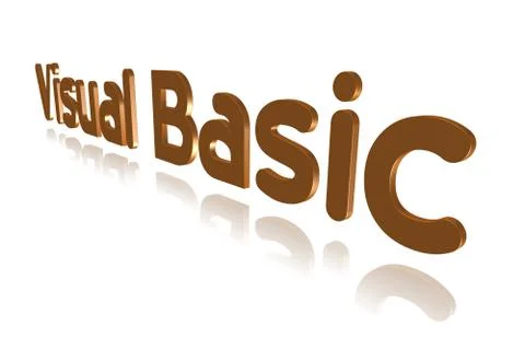 Programming Term - Visual Basic - Programming Language -  3D image Stock Illustration