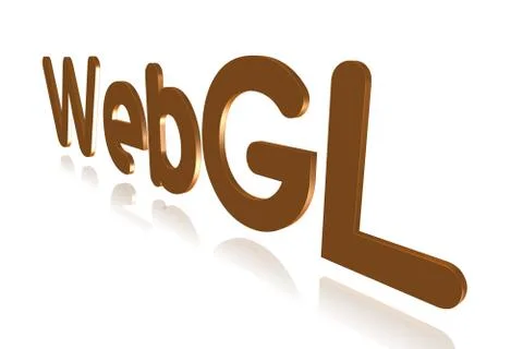 Programming Term - WebGL - Web Graphics Library -  3D image Stock Illustration
