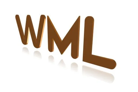 Programming Term - WML - Wireless Markup Language -  3D image Stock Illustration