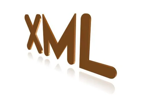 Programming Term - XML - eXtensible Markup Language -  3D image Stock Illustration