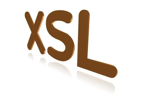 Programming Term - XSL - eXtensible Stylesheet Language -  3D image Illustrazione stock