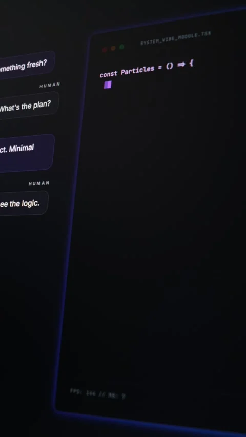 Programming Terminal Interface Displaying Human Interaction with Ai Chatbot 動画素材 334732938