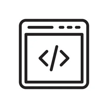 Programming thin line icon Stock-Illustration
