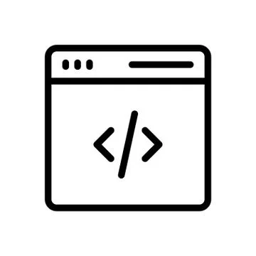 Programming thin line icon Stock-Illustration