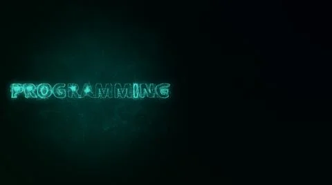 Programming title with plexus effect. Connected lines with dots. Lines title Stock Illustration