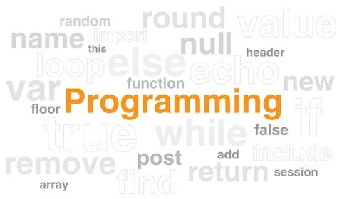 Programming title with script coding phrases vector illustration concept イラスト素材