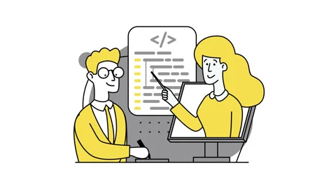 Programming training. Online courses for a programmer. Programming language HTML Stock Footage 168094423