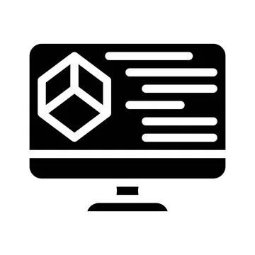 Programming vr glyph icon vector illustration flat Illustrazione stock