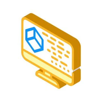 Programming vr isometric icon vector illustration flat Stock Illustration