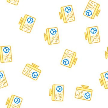 Programming vr vector seamless pattern flat Stock Illustration