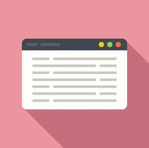 Programming web page icon flat vector. Website design 스톡 일러스트