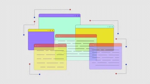 Programming webpages floating line 2D object animation Stock-Footage 271618543
