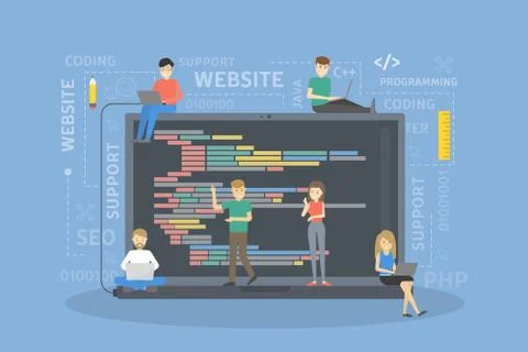 Programming of website. Stock Illustration