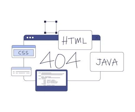 Programming Window Script and Code as Web and Application Development Vector 库存插图