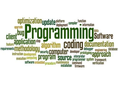 Programming, word cloud concept Stock Illustration