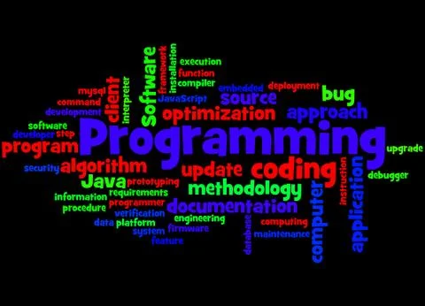 Programming, word cloud concept Stock Illustration
