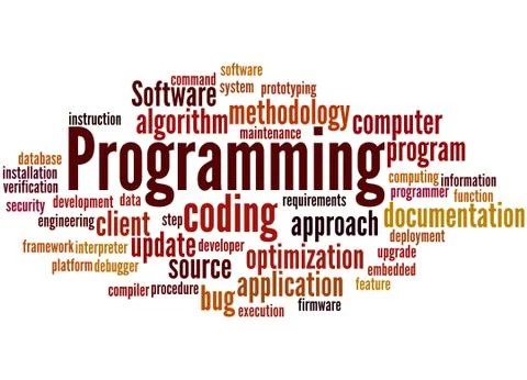 Programming, word cloud concept Stock Illustration