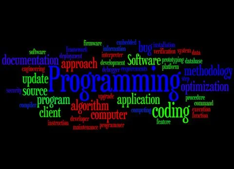 Programming, word cloud concept Stock Illustration